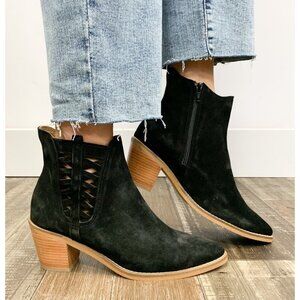 Paul Green Vienna Chelsea Ankle Boots Black Soft Suede US 9 UK 6.5 - $520